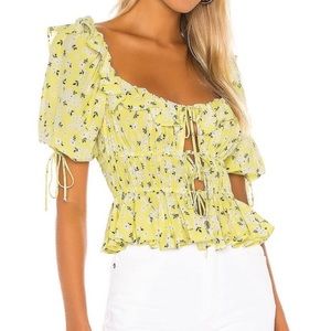 For Love & Lemons Floral Top